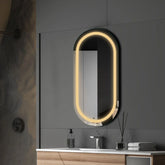 LED Spiegel Oval | Wandschalter-Steuerung | Warmweißes Licht - Reyze Seria Salono Model 1